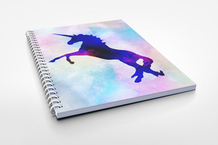 unicorn design notebook