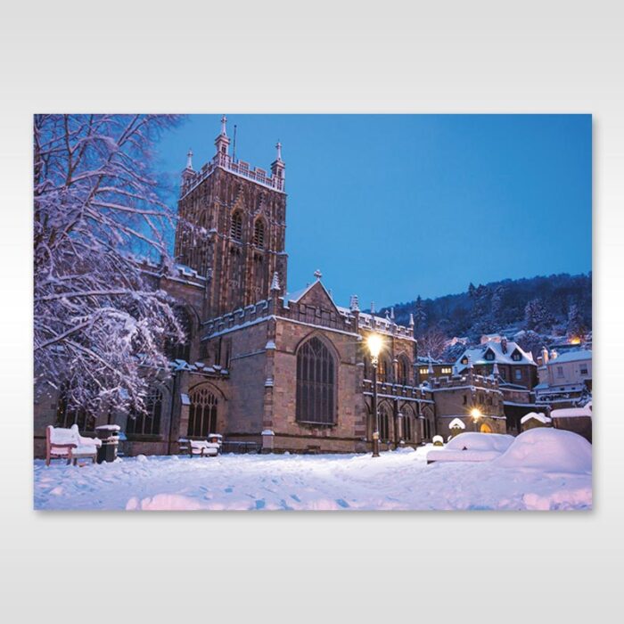 Great Malvern Priory in the Snow